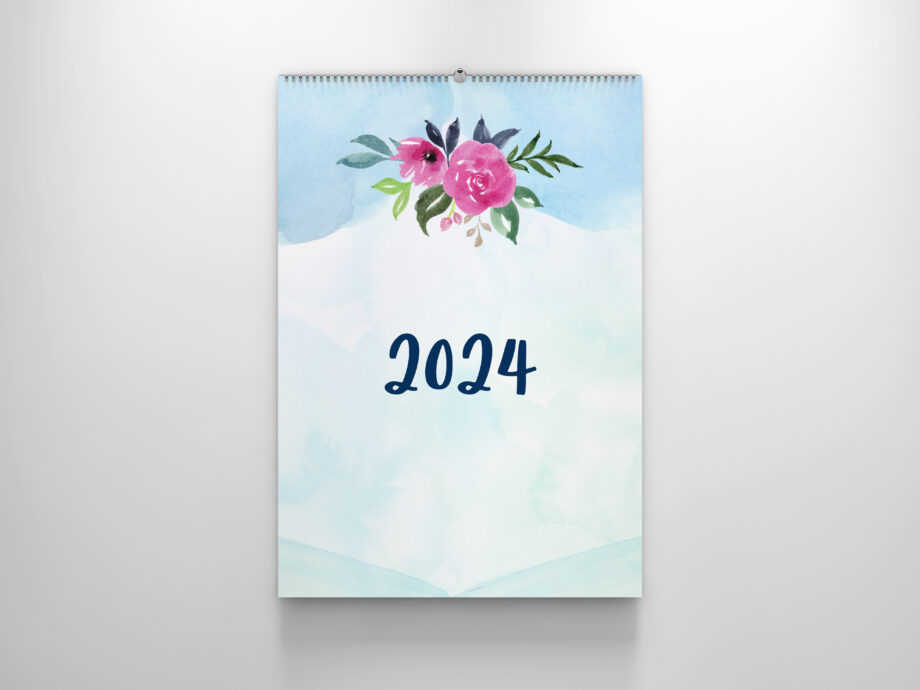 Lauko gėlių kalendorius A3 (2024)