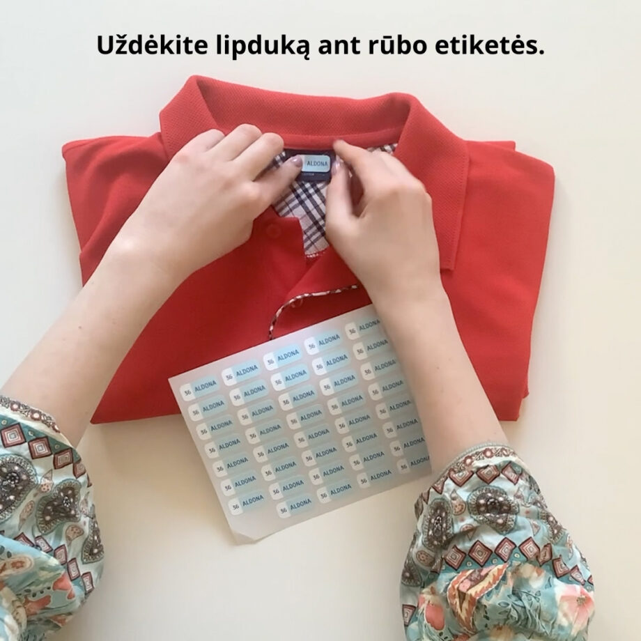 Vardo lipdukai globos įstaigoms